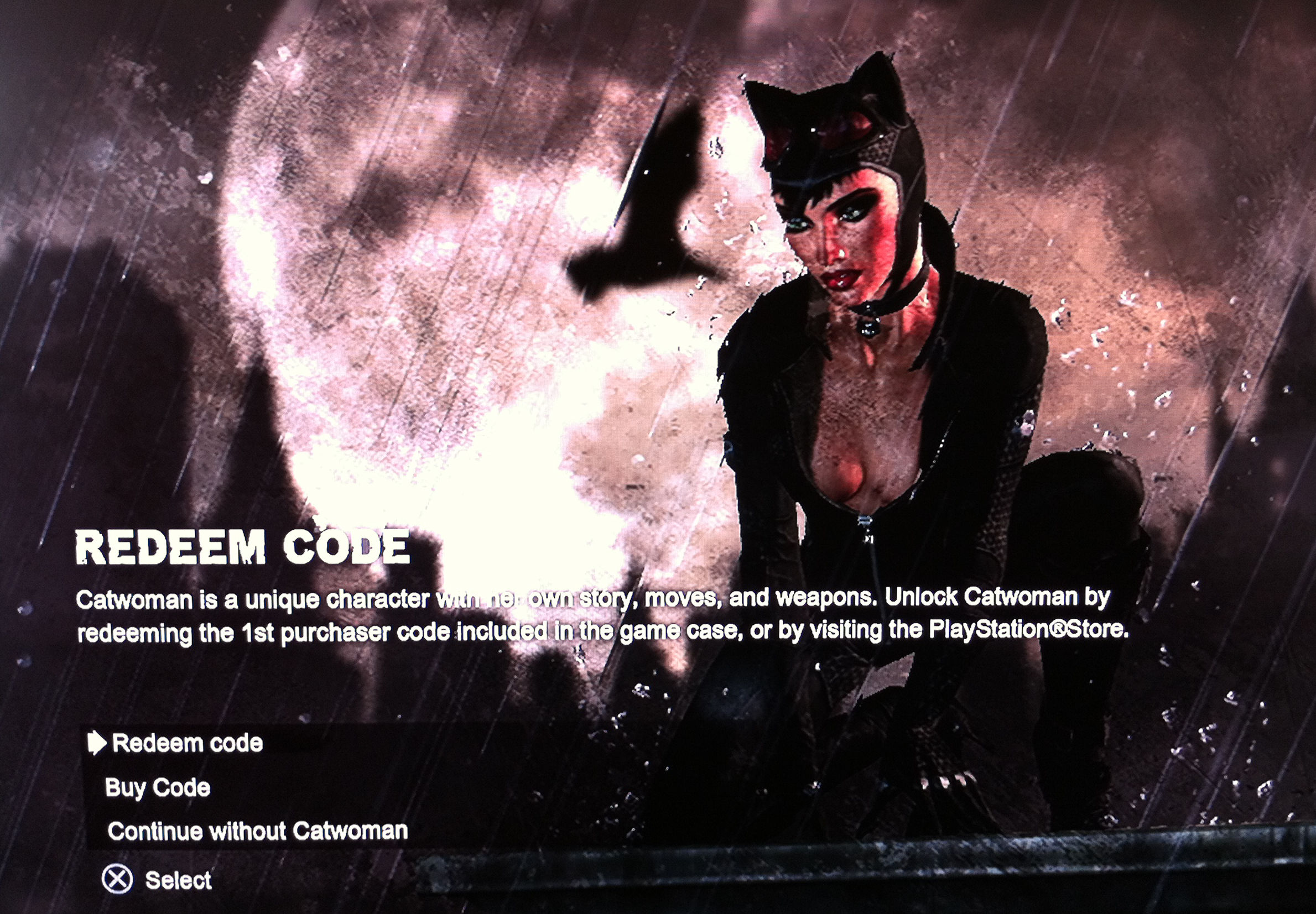 No code, no Catwoman.