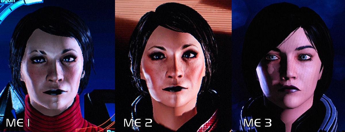 Mass Effect 3 Female Shepard Face Codes